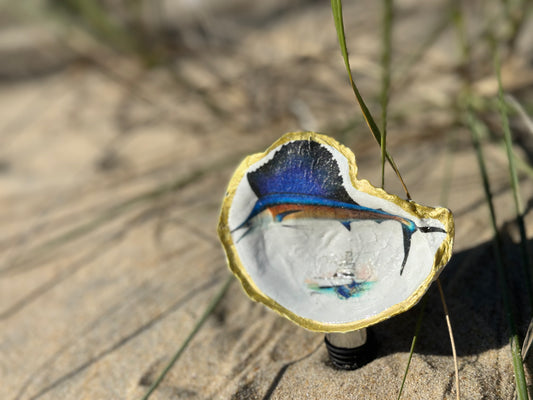 Sailfish Stunna' Oyster Shell Wine Stopper