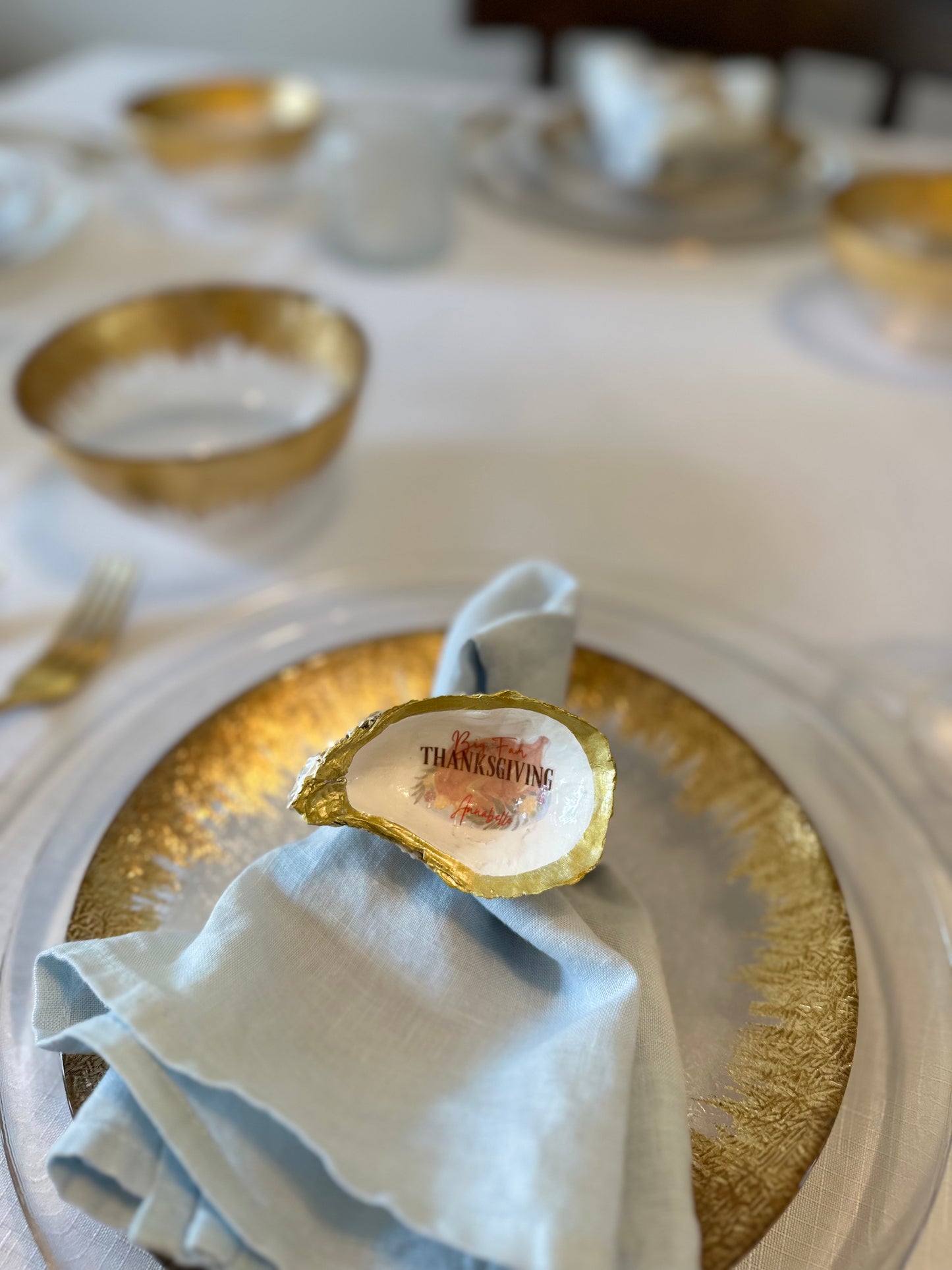 Custom Oyster Shell Napkin Ring