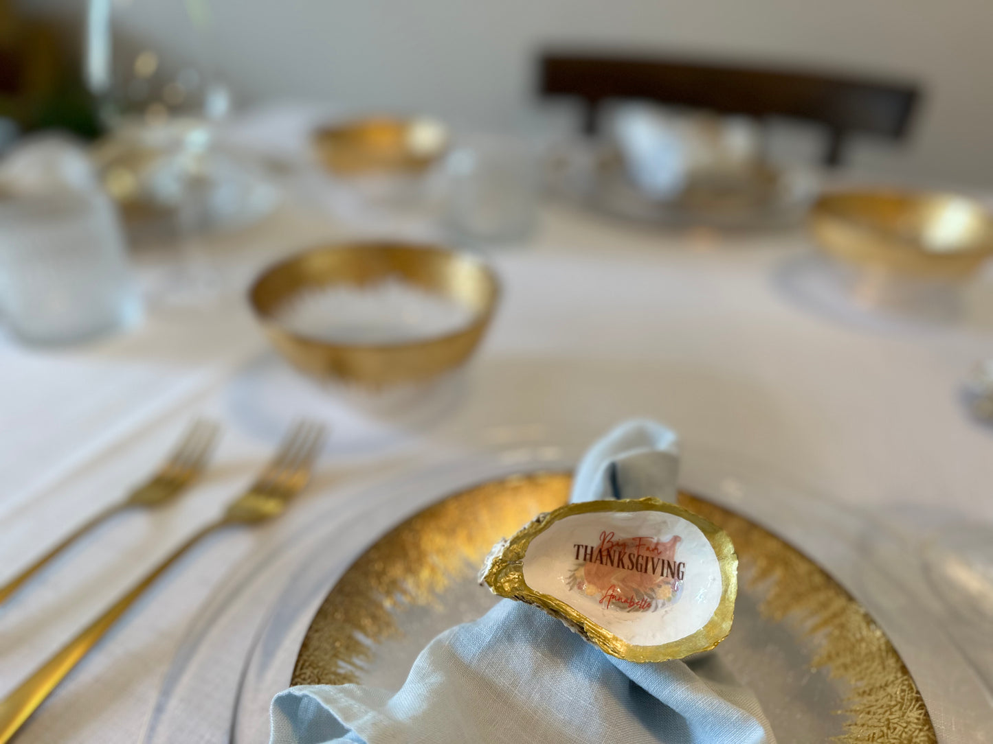 Custom Oyster Shell Napkin Ring