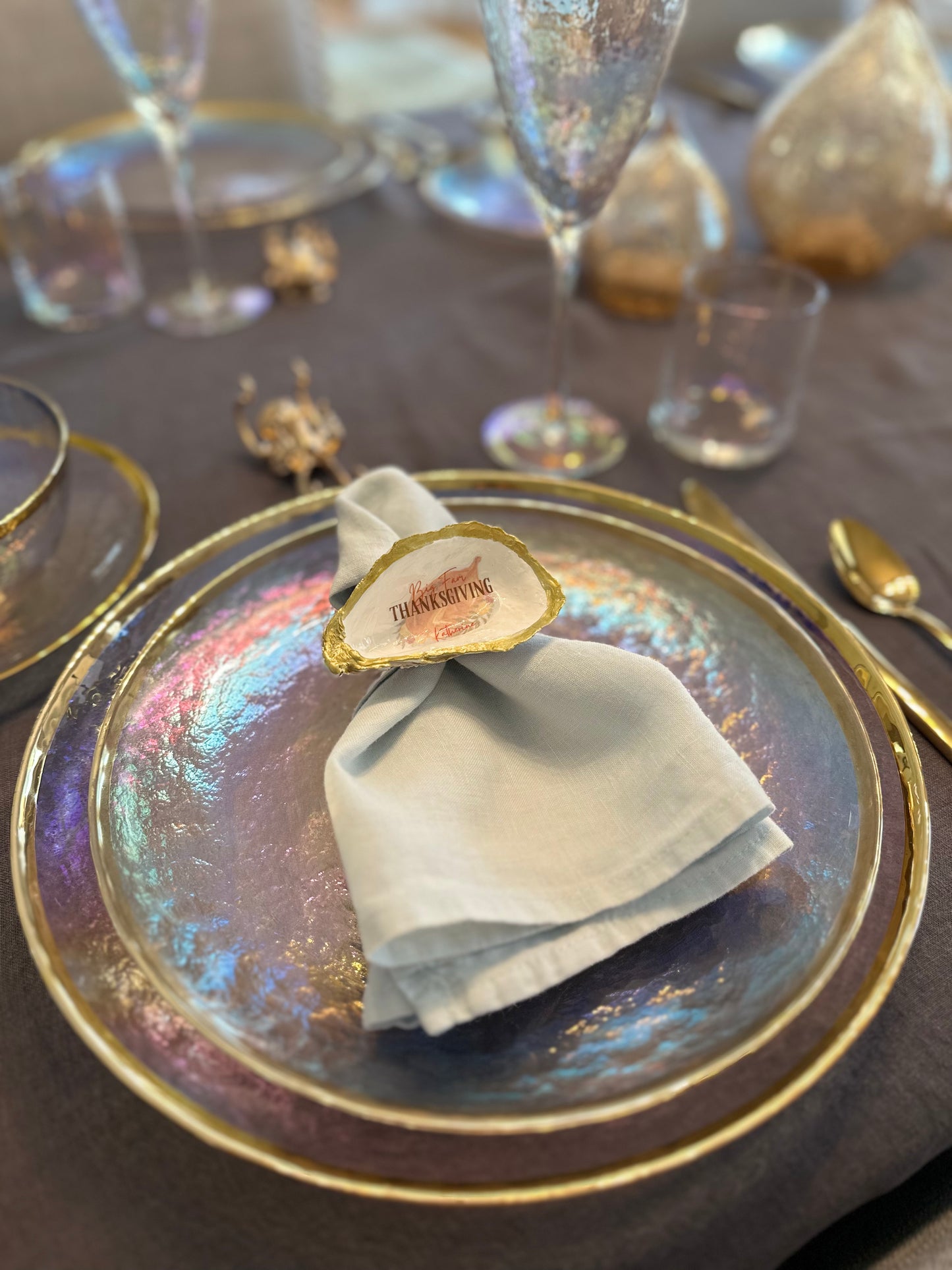 Custom Oyster Shell Napkin Ring