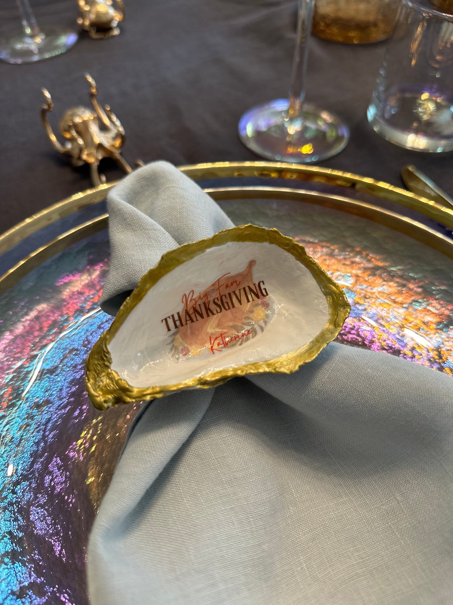 Custom Oyster Shell Napkin Ring